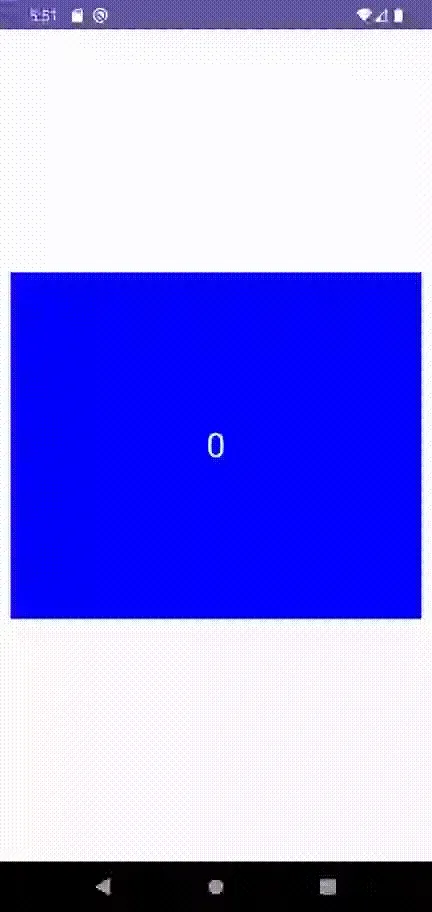 Demostración de un Horizontal Pager en un dispositivo android
